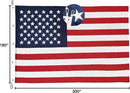 Homissor American Flag 15x25 Ft Large US Flags USA Giant United State Flag Heavy Duty Outdoor Embroidered Stars for All Weather High Wind Sewn Stripes With Brass Grommets by GreenHaven Gardens