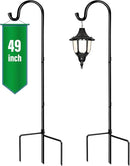 GOFORWILD Shepherd Hooks 2 Pack Adjustable, 49 inches Tall, Premium Metal Garden Hook for Outdoor, Hanging Plant, Solar Lights, Lanterns, Bird Feeders, and Wedding Decor, 7013 by GreenHaven Gardens