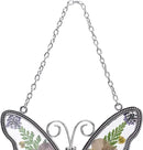 Laraine Butterfly Suncatcher with Pressed Colourful Flower Wings Mom Mother's Day Butterfly Glass Wind Chime Ornament Charm with Metal Heart Gifts for Mom Grandma Birthday (Yellow Grandma) by GreenHaven Gardens
