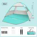 Venustas Beach Tent Sun Shelter for 3/4-5/6-7/8-10 Person, UPF 50+ UV Protection Beach Canopy, Lightweight and Easy Setup Cabana, Portable Shade Tent by TinyTreasures Baby Boutique