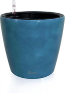 Dexceder 11x10 Inches Self Watering Planter Indoor Outdoor, Inner Pot Design, Thickened Table Flower Plant Pot with Water Level Indicator (Peacock Blue Gradient) by CozyNest Decor