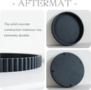 Decorative Tray for Coffee Table, Living Room, Side Table, 2 Packs 11" Black Round Concrete Home Decor Serving Trays for Accent Table, Console Table by CozyNest Decor