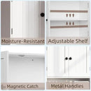 White Bathroom Cabinet Wall-Mounted, Storage Cabinets with Adjustable Shelves, Space-Saving Organizer with 2 Doors for Bathroom, Laundry, Kitchen - Moisture Resistant & Easy Install by CozyNest Decor