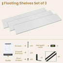 Heimlove 36 Inch White Floating Bookshelves Set of 3,Heavy Duty Wall Mounted Bookshelves,Wall Bookshelf for Living Room,Bedroom,Kitchen,Laundry Room Storage & Decor by CozyNest Decor