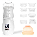 Portable Cordless Baby Bottle Warmer for Travel, Rechargeable with 8 Adapters & 1 Milk Powder Container, Safe Material, Fast Heating, Compatible with Major Brands,White by TinyTreasures Baby Boutique