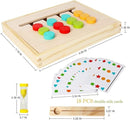 Montessori Learning Toys Slide Puzzle Color & Shape Matching Brain Teasers Logic Game Preschool Educational Wooden Toys for Kids Boys Girls Age 3 4 5 6 7 Years Old Airplane Travel Toy Birthday Gifts by TinyTreasures Baby Boutique
