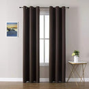 ChrisDowa Grommet Blackout Curtains for Bedroom and Living Room - 2 Panels Set Thermal Insulated Room Darkening Curtains (Brown, 42W x 84L) by CozyNest Decor