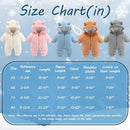 Newborn Baby Bear Outfit Suit Girls Boys Fleece Jumpsuit Romper Hooded Winter Snowsuit Clothes by TinyTreasures Baby Boutique