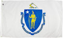 FlagSource Massachusetts Nylon State Flag, Made in the USA, 5x8' by GreenHaven Gardens