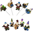 Garden Miniature Gnomes Set of 5PCS,Happy Life Gift for Outdoor Fairy Garden Yard Lawn Décor by CozyNest Decor