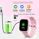 Smart Watch for Kids Girls Boys No APP/Phone Needed, 1.8" IP68 Waterproof Sport Kids Watch Pedometer, Heart Rate, Sleep Monitor, Step Counter, 12 Puzzle Games for Girls Boys Teens 6-16 by TinyTreasures Baby Boutique