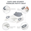 Potty Training Seat with Step Stool Ladder, SKYROKU Potty Training Toilet for Kids Boys Girls Toddlers - Comfortable Safe Potty Seat with Anti-Slip Pads Ladder Grey by TinyTreasures Baby Boutique
