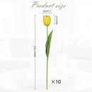 Artificial Tulips Flowers – 20" Long Stem Faux Tulips, 10PCS Real Touch Fake Yellow Tulip for Vase, Farmhouse, Kitchen, Spring & Wedding Home Decor by CozyNest Decor