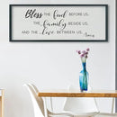 SRSZHIYUE Bless the Food Before Us Wall Sign Decor 40"×15" Christian Bible Verse for Farmhouse Rustic Kitchen Dining Room Framed Wood Scripture Religious Jesus Prayer Wall Art (Black) by CozyNest Decor