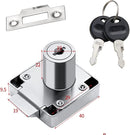 Automatic Lock Tongue Cabinet Drawer Furniture Locker Showcase Lock Drilling Diameter 3/4"/19mm for (3/5"-/15mm -7/8"-/22mm) Door Panel(2 Pack) by TinyTreasures Baby Boutique