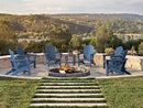 KINGYES HDPE Adirondack Chair, Classic All-Weather Adirondack Chairs Set of 8, Outdoor Patio Adirondack Chair for Deck Lawn fire Pit, Navy by GreenHaven Gardens