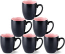 GBHOME 16oz Coffee Mugs Set of 6, Large Ceramic Coffee Mugs for Man, Woman, Dad, Mom, Modern Coffee Mugs Set with handle for Tea/Latte/Cappuccino/Milk/Cocoa. Dishwasher&Microwave Safe,Pink by CozyNest Decor