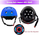 Adjustable Helmet for Ages 3-16 Kids Toddler Boys Girls Youth,Protective Gear with Elbow Knee Wrist Pads for Multi-Sports Skateboarding Bike Riding Scooter Inline skatings Longboard Roller Skate by TinyTreasures Baby Boutique