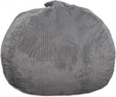 Bean Bag Chair with Faux Rabbit Fur Cover, 4 ft Giant Memory Foam Bean Bag Chairs for Adults/Teens with Filling,Ultra Soft Faux Fur Fabric, Round Fluffy Sofa by TinyTreasures Baby Boutique
