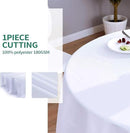 Surmente White Tablecloth for Round Tables, 108-inch Round Table Cloths for Weddings, Banquets, or Restaurants by CozyNest Decor