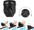 Accmor Stroller Cup Holder, Universal Cup Holder, Bike Cup Holder, 360° Rotatable Large Caliber Drinks Holder for Stroller, Bike, Wheelchair, Walker, Black by TinyTreasures Baby Boutique