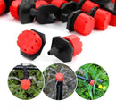 MSDADA 110 Pcs Adjustable Irrigation Drippers Sprinklers Emitter Drip Anti-Clogging Watering System for Flower beds,Gardens, Lawn on 1/4'' Barb by GreenHaven Gardens