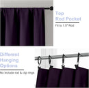 Simplebrand Ava BlackBerry Blackout Curtains for Bedroom 63 Inch Length 2 Panels Set, Nursery Thermal Insulated Energy Saving Rod Pocket Window Treatment Curtains Blackout Drapes, W40 x L63 Inch by TinyTreasures Baby Boutique