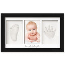 Baby Hand and Footprint Kit - Clay Handprint Keepsake Frame, Newborn Nursery Picture Frame, Personalized New Mom Gifts for Baby Shower & Registry (Onyx Black) by TinyTreasures Baby Boutique