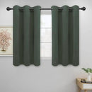 Easy-Going Blackout Curtains for Bedroom, Solid Thermal Insulated Grommet and Noise Reduction Window Drapes, Room Darkening Curtains for Living Room, 2 Panels (42x45 in, Greyish Green) by CozyNest Decor