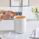 Food Storage Containers with Airtight Lids: Ceramic Canister Sets for Kitchen Countertop - Porcelain Jar for Coffee Tea Flour Sugar Rice Cookies Candy - White (42 oz) by CozyNest Decor