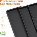 Lifewit Utensil Organizer for Kitchen Drawers, Expandable Cooking Utensil Tray, Adjustable Cutlery Silverware Flatware Holder, Plastic Kitchen Spatula Tools and Gadgets Storage Divider, Large, Black by CozyNest Decor