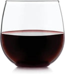 Libbey Stemless Red Wine Glasses, 16.75 Oz Classy, Wide Bowl Stemless Wine Glasses Set of 8, Chip Resistant Glasses Drinking Set for Get-Togethers by CozyNest Decor