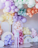 Pastel Balloons Arch Garland Kit, 146PCS Pastel Balloons 4 Sizes 18/12/10/5 Inch, Macaron Rainbow Balloon Arch Kit for Unicorn Birthday Baby Shower Wedding Easter Party Decorations by CozyNest Decor