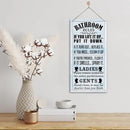 Rustic Western Bathroom Decor - Funny Wall Signs, Farmhouse Country Rules Wall Decor D1 by CozyNest Decor