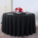 Surmente Black Tablecloth for Round Tables, 108-inch Round Table Cloths for Weddings, Banquets, or Restaurants by CozyNest Decor