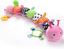 Baby Toys 0-6-12 Months,Musical Caterpillar Stuffed Animals Activity Infant Toys with Crinkle,Rattles,Mirror&Pull String,Muti-Sensory Toys Gifts for Newborn Tummy Time,Candy Pink|Leafy by TinyTreasures Baby Boutique