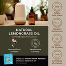 Gya Labs Lemongrass Essential Oil for Diffuser - Huge 4 Fl Oz - 100% Pure Natural Lemongrass Oil for Hair, Skin & Candle Making Scent by CozyNest Decor