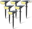 BAXIA TECHNOLOGY Solar Spot Lights Outdoor Waterproof, 3 Lighting Modes Solar Yard Light Spotlight, Dusk to Dawn Outdoor Solar Lights for Pathway Driveway Landscape, Warm White, 6 Pack by GreenHaven Gardens