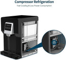 Countertop Bottleless Water Cooler Dispenser and Ice Maker with Water Line 17 lbs Daily Capacity Black(NO HOT Water/NO Filters) by CozyNest Decor