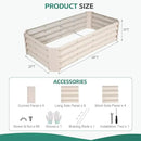 Galvanized Raised Garden Bed - 4x2x1ft Metal Garden Planter Box Outdoor | Steel Raised Bed Kit with Bracing Rods, Gloves for Gardening Vegetables Fruits and Flowers (White) by GreenHaven Gardens