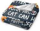 HGOD DESIGNS Cats Throw Blanket Funny Cat Blanket Animals Pet Pattern s Flannel Soft Warm Cozy Fuzzy 40"x50" Throw Blanket for for Women and Men by CozyNest Decor