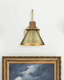 Barn Sconce Wall Lighting, HWH Gooseneck Wall Sconces Indoor Wall Lights, 1-Light Vanity Wall Lamp for Bathroom Bedroom Bedside Kitchen, Hammered Metal Shade, Antique Brass Finish, 5HZG74B BG by CozyNest Decor