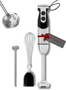 Megawise High-Power Hand Blender – 400W Max Power with Versatile 3-in-1 Attachments (Blending Shaft, Whisk, Chopper); Ergonomic Design with Adjustable Speed Control; Easy to Clean and Maintain (Black) by TinyTreasures Baby Boutique