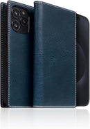 D7 Italian Wax Leather Wallet Case for iPhone 15 Pro Max - [2-in-1] Handcrafted Detachable Diary Style with Magnetic MagSafe Back Cover, Gift Box Included (Blue) by TinyTreasures Baby Boutique