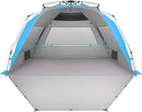 Oileus XX-Large Beach Tent Sun Shelter for 5-6 Person Portable Sun Shade Instant Pop Up Tent for Beach with Carrying Bag, Stakes, 6 Sand Pockets, Anti UV for Fishing Hiking Camping Blue by TinyTreasures Baby Boutique