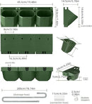 Self Watering Wall Mounted Vertical Planter, 36 Pots Wall Planter Indoor Vertical Living Green Plant Wall Easy Installation (Green with Timing System) by GreenHaven Gardens