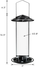 iBorn Metal Bird Feeder for Outside Hanging,Wild Bird Feeders for Cardinal,18cm Large Roof&Green,42CM Long,4.5lb High-Capacity(Seed is not Included) by CozyNest Decor