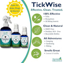 3 Moms Organics TickWise | DEET- Free, Tick and Insect Repellent | Plant Based Essential Oils and All Natural Ingredients | Safe for Kids, Adults, Dogs and HorsesTrio 8oz,4oz,2oz by TinyTreasures Baby Boutique