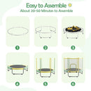 Kids Trampoline with Safety Net – 440lbs Capacity, Upgraded Rust-Proof Ring Legs, Adjustable Gymnastics Bar & Toys – Indoor Outdoor Toddler Trampoline for Boys & Girls Ages 1-8 by TinyTreasures Baby Boutique