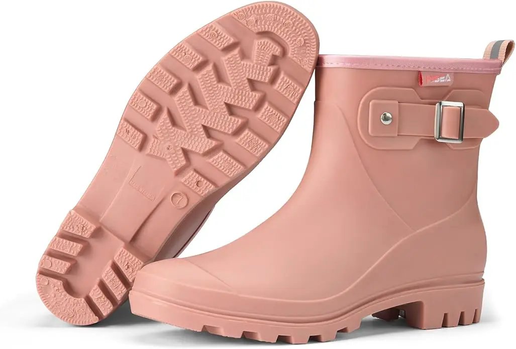 HISEA Women's Ankle Rain Boots Waterproof, Fashion Short Garden Shoes Anti-slip for Women with Comfortable Insole, photo 7 of 9
